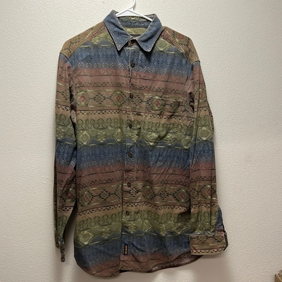 Woolrich Aztec Print Button Up Shirt - Picture 1 of 6